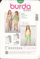 Burda 9519 Sewing Pattern, Children's Pants, Size 4-10, Uncut, Factory Folded