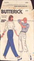 Butterick 4747 Sewing Pattern, Women's Pants, Size 8-10-12, Cut, Complete or Size 8-10-12, Cut, INCOMPLETE