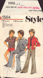 Style 1564 Sewing Pattern, Boys' Jacket, Pants and Shorts, Size 6, Cut, Complete