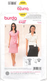 Burda 6664 Wrap Dress or Blouse with Side Tie Belt, Uncut, Factory Folded Sewing Pattern Multi Size 8-18