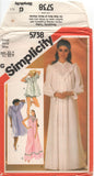 Simplicity 5738 Nighthgown in Two Lengths and Baby Dolls, Uncut, Factory Folded Sewing Pattern Size 10-12