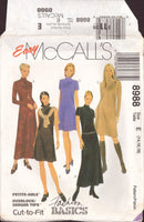 McCall's 8988 Sewing Pattern, Dress in Two Lengths, Size 4-6-8, Uncut, Factory Folded