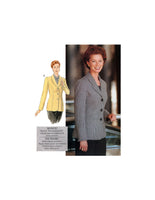 Vogue 9343 Semi-Fitted, Lined Jacket with Collar Variations, Uncut, Factory Folded Sewing Pattern Size 8-12