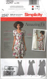 Simplicity 2247 Amazing Fit Dress with Sleeve Length and Cup Size Variations, Uncut, Factory Folded Sewing Pattern Multi Size 10-18