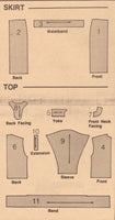 Vogue 9314 Sewing Pattern, Top and Skirt, Size 8-10-12, Uncut, Factory Folded OR Cut, INCOMPLETE
