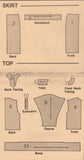 Vogue 9314 Sewing Pattern, Top and Skirt, Size 8-10-12, Uncut, Factory Folded OR Cut, INCOMPLETE