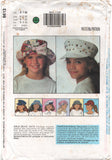 Butterick 6613 Children's Hats: Eight Different Styles, Uncut, Factory Folded Sewing Pattern Multi Size Small to Large