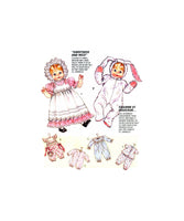McCall's 5740 Baby Doll Clothing for 14-16", 16-18" and 20-22" Dolls, Uncut, Factory Folded Sewing Pattern