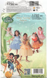 Simplicity 1792 Toddler and Child's Fantasy Fairy Costumes and Wings, Uncut, Factory Folded Sewing Pattern Multi Size 4-8