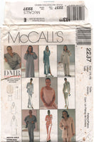 McCall's 2237 Hooded Lounger in Two Lengths, Cardigan, Tank Top and Pants, Uncut, Factory Folded Sewing Pattern Size 16-18