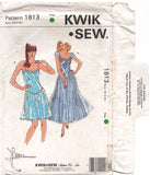 Kwik Sew 1813 Drop Waist Nightgowns in Two Lengths and Trim Variations, Uncut, Factory Folded Sewing Pattern Multi Size 31.5-41.5 (XS-L)