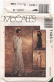 McCall's 7426 Bridal or Evening Dresses with Hemline and Sleeve Variations, Uncut, Factory Folded Sewing Pattern Size 12 Bust 34