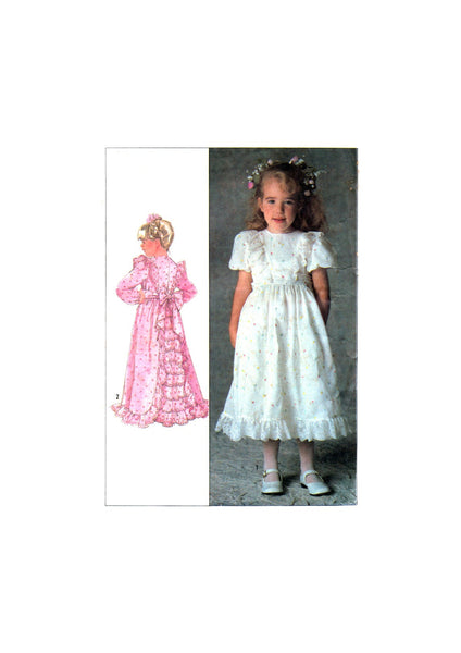 Simplicity 7982 Flower Girl Dress, Wedding Party Outfit, Uncut, Factory Folded Sewing Pattern Size 6