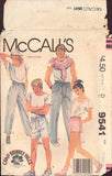 McCall's 9541 Sewing Pattern, Women's and Men's Pants and Shorts, Size Medium, Cut, Complete