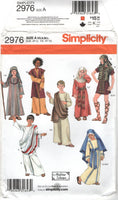 Simplicity 2976 Children's Nativity, Biblical, Roman Costumes, Uncut, Factory Folded Sewing Pattern Multi Size 23-34 Chest