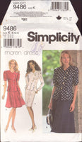 Simplicity 9486 Sewing Pattern, Dress, Size 8-10-12, Uncut, Factory Folded