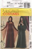 McCall's 3372 Gothic Costumes: Slipdress with Overdress, Sleeve Variations and Veil, Uncut, Factory Folded Sewing Pattern Multi Size 6-12