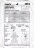 Burda 8198 Medieval Style Fitted and Flared Bridal or Wedding Dress, Uncut, Factory Folded Sewing Pattern Multi Plus Size 10-26