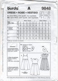 Burda 9848 Child's Bridesmaid, Flower Girl Dress, Uncut, Factory Folded Sewing Pattern Multi Size 2-6