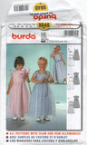 Burda 9848 Child's Bridesmaid, Flower Girl Dress, Uncut, Factory Folded Sewing Pattern Multi Size 2-6