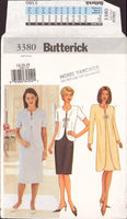 Butterick 3380 Sewing Pattern, Jacket and Dress, Size 14-16-18, Uncut, Factory Folded