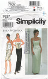 Simplicity 7637 Jessica McClintock Evening Bustier Top and Skirt in Two Lengths, Uncut, Factory Folded Sewing Pattern Size 16-20