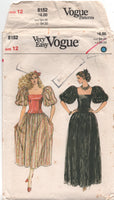 Vogue 8152 Square Neckline Evening Dress in Two Lengths, Uncut, Factory Folded Sewing Pattern Size 12