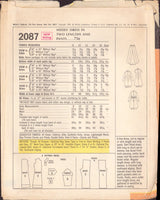 McCall's 2087 Sewing Pattern, Dress and Pants, Size 10, Cut, Complete