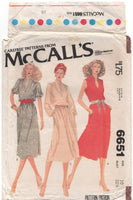 McCall's 6651 Pullover Dress with Sleeve Variations, Uncut, Factory Folded, Sewing Pattern Size 10