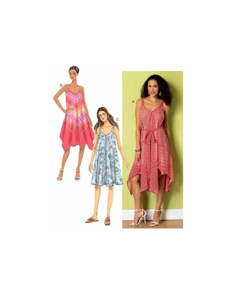 Butterick 6349 Fit and Flared Dress with Attached Slip, Uncut, Factory Folded, Sewing Pattern Multi Size 16-26