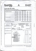 Burda 6487 Evening Dress in Two Styles, Uncut, Factory Folded, Sewing Pattern Multi Plus Size 18-28