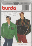 Burda 4049 Men's Zipper Front Jacket, Uncut, Factory Folded, Sewing Pattern Multi Size 36-46