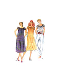 Butterick 6540 Peasant Top or Dress and Pants, Cut, Complete Sewing Pattern Size 12