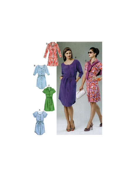 McCall's 6520 Shirt Dress with Style Variations, Uncut, Factory Folded, Sewing Pattern Size 8-16