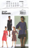 Butterick 6409 Pullover Dress with Sleeve and Hemline Variations, Uncut, Factory Folded, Sewing Pattern Multi Size 4-14 or 16-28