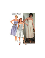 Butterick 6648 Ellen Tracy Tucked, Drop Waist Sundress in Two Lengths, Uncut, Factory Folded, Sewing Pattern Size 12-16