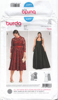 Burda 6487 Evening Dress in Two Styles, Uncut, Factory Folded, Sewing Pattern Multi Plus Size 18-28