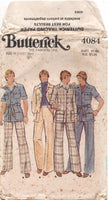 Butterick 4084 Teen Boys Leisure Suit: Safari Jacket and Pants, Uncut, Factory Folded, Sewing Pattern Size 16 Chest 33.5