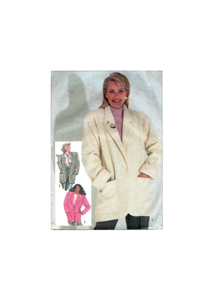 Simplicity 7755 Loose Fitting, Oversized, Lined Jackets, Uncut, Factory Folded, Sewing Pattern Size 16-20