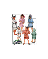 McCall's 5670 Zooterz Child's Hooded, Novelty, Animal Robes, Uncut, Factory Folded Sewing Pattern Size 2-6