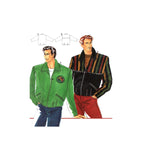 Burda 4049 Men's Zipper Front Jacket, Uncut, Factory Folded, Sewing Pattern Multi Size 36-46