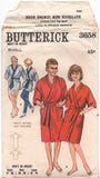 Butterick 3658 Unisex Kimono Robe in Two Lengths Sewing Pattern Size 12-14 Cut/Complete or 42-44 Factory Folded