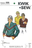 Kwik Sew 997/8 Men's Long or Short Raglan Sleeve Shirt, Cut, Complete Sewing Pattern Multi Size 34-40 or 42-48 uc/ff