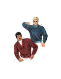 Kwik Sew 1552 Men's Pullover Sweater with Round or V-Neckline, Uncut, Factory Folded Sewing Pattern Multi Size 34-48