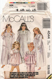 McCall's 4544 Child's Robe, Nightgown and Pajamas, Uncut, Factory Folded Sewing Pattern Size 12-14