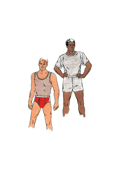 Kwik Sew 2334 Men's Underwear: Boxers, Briefs, Tank Top and T
