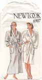 New Look 6907 Shawl Collar Wrap Robe or Dressing Gown in Two Lengths and Tie Belt, Cut, Complete Sewing Pattern Size 8-14