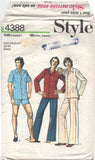 Style 4388 Men's Sleepwear: Pajamas in Two Lengths, Cut, Complete Sewing Pattern Size 38-40