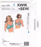 Kwik Sew 1018 Womens' Tricot, Lace or Sheer Bras, Uncut, Factory Folded, Sewing Pattern Size 36, 38, 40 with Multi Size Cups