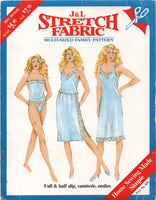 J&L 035 Lingerie Set: Full and Half Slip, Camisole, and Undies, Uncut, Factory Folded Sewing Pattern Multi Size 6-24